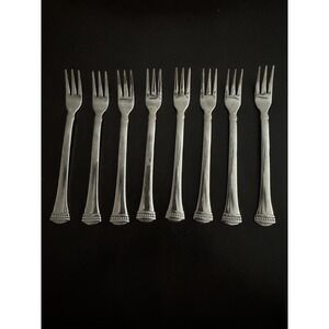 Towle Beaded Classique Flatware Cocktail Seafood Forks Set Of 8 (FW11)